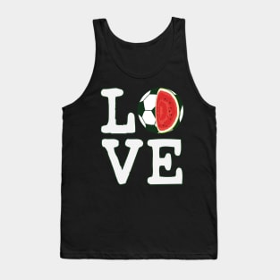 Love Soccer Watermelon Tank Top